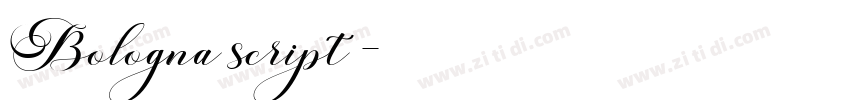 Bologna script字字体转换